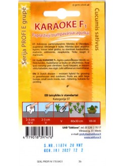 Agurkai 'Karaoke' H, 20 sėklų