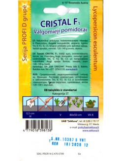 Pomidorai 'Cristal' H, 8 sėklos