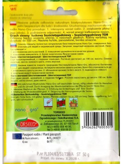 Žirniai 'Šesciotygodniovy' 50 g, Nano-gro